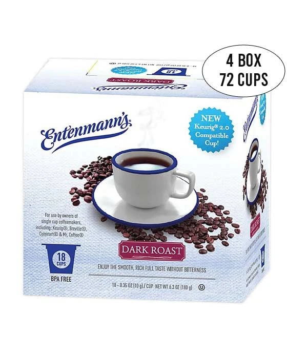 Entenmann's Single Serve Coffee, Dark Roast,4/18 (72 Count) 3 Entenmann's Single Serve Coffee, Dark Roast,4/18 (72 Count)