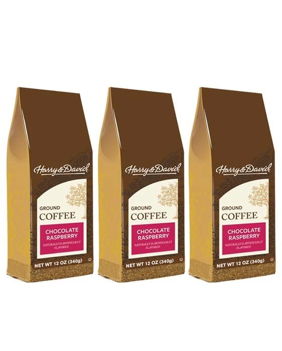 Harry & David Chocolate Raspberry Ground Coffee, 3 Bags (12 Oz Each) 3 Harry & David Chocolate Raspberry Ground Coffee, 3 Bags (12 Oz Each)
