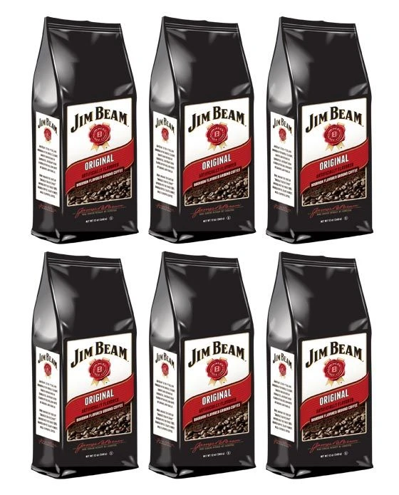 Jim Beam Original Bourbon Flavored Ground Coffee, 6 Bags (12 Oz Ea.) 3 Jim Beam Original Bourbon Flavored Ground Coffee, 6 Bags (12 Oz Ea.)
