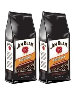 Jim Beam Spiced Honey Bourbon Flavored Ground Coffee, 2 Bags (12 Oz Ea.)