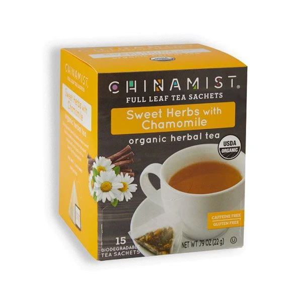 China Mist - Organic Sweet Herbs With Chamomile Herbal Tea Sachets, 6 Box 15 Count Each 4 China Mist - Organic Sweet Herbs With Chamomile Herbal Tea Sachets, 6 Box 15 Count Each - Image 2