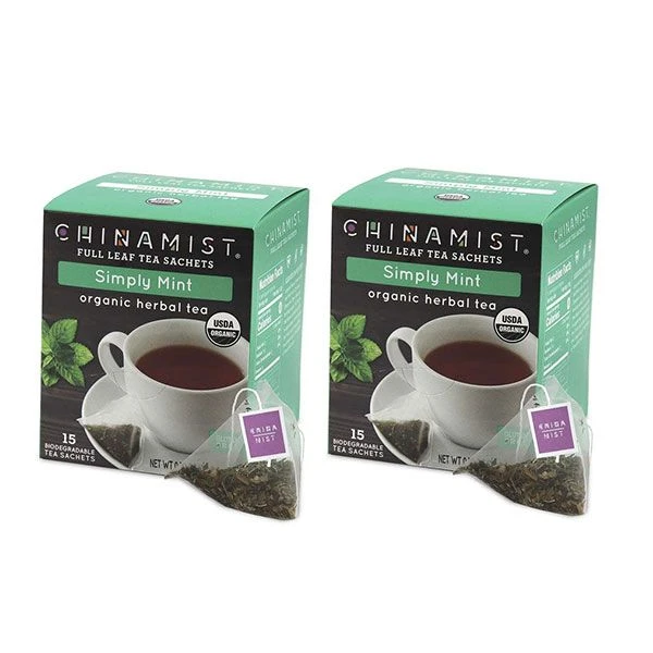 China Mist - Simply Mint Herbal Full Leaf Tea Sachet, 2 Boxes 15 Count Each 3 China Mist - Simply Mint Herbal Full Leaf Tea Sachet, 2 Boxes 15 Count Each