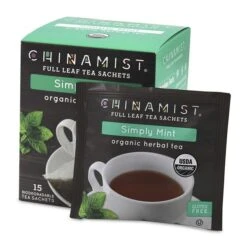 China Mist - Simply Mint Herbal Full Leaf Tea Sachet, 4 Boxes 15 Count Each -Drink Series Store china mist simply mint herbal full leaf tea sachet 15 count box 2 1
