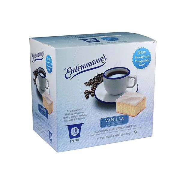 Entenmann's Single Serve Coffee, Vanilla 18 Count 3 Entenmann's Single Serve Coffee, Vanilla 18 Count