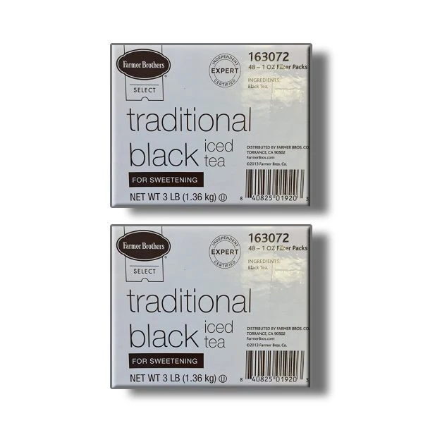 Farmer Brothers Black Iced Tea For Sweetening, 2 Boxes - 48/1 Oz 4 Farmer Brothers Black Iced Tea For Sweetening, 2 Boxes - 48/1 Oz - Image 2