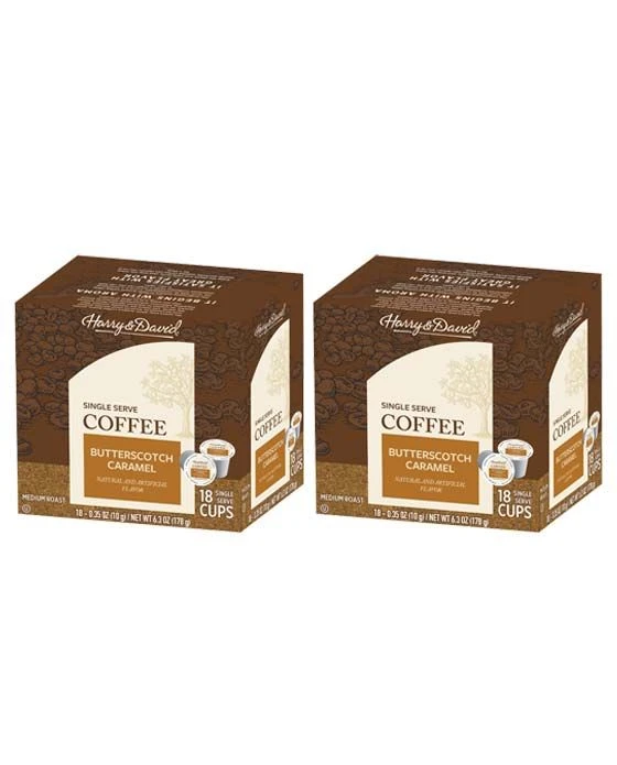 Harry & David Butterscotch Caramel Single Serve Coffee, 2/18 Count 3 Harry & David Butterscotch Caramel Single Serve Coffee, 2/18 Count
