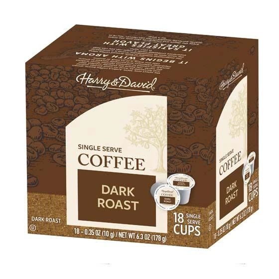 Harry & David Dark Roast Single Serve Cups, 2/18 Count 4 Harry & David Dark Roast Single Serve Cups, 2/18 Count - Image 2