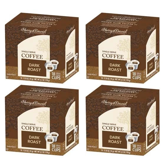 Harry & David Dark Roast Single Serve Cups, 4/18 Count 3 Harry & David Dark Roast Single Serve Cups, 4/18 Count