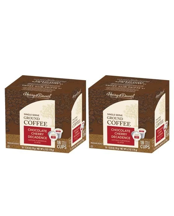 Harry & David Chocolate Cherry Decadence Single Serve Coffee, 2/18 Count 3 Harry & David Chocolate Cherry Decadence Single Serve Coffee, 2/18 Count