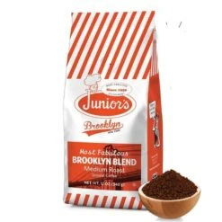 Junior's Most Fabulous Brooklyn Blend, Medium Roast Ground Coffee, 4/12 Oz Bags -Drink Series Store juniorabrooklyn 2