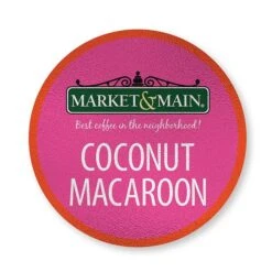 Market & Main Coconut Macaroon Single Serve Coffee Cups, 2 Boxes (24 Cups) -Drink Series Store market main onecup coconut macaroon compatible with keurig k cup brewers 12 count2 2