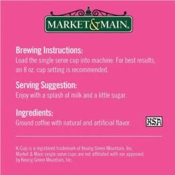 Market & Main Coconut Macaroon Single Serve Coffee Cups, 2 Boxes (24 Cups) -Drink Series Store market main onecup coconut macaroon compatible with keurig k cup brewers 12 count5 2