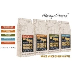 Harry & David Moose Munch Milk Chocolate Peanut Butter Ground Gourmet Coffee 4 Bags -Drink Series Store mmc3 1