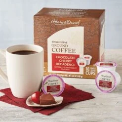 Harry & David Chocolate Cherry Decadence Single Serve Coffee, 4/18 Count -Drink Series Store xxxxx 1
