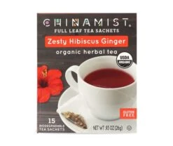 China Mist - Zesty Hibiscus Ginger Organic Black Full Leaf Tea Sachet, 15 Count Box - Biodegradable And Individually Wrapped 7 China Mist - Zesty Hibiscus Ginger Organic Black Full Leaf Tea Sachet, 15 Count Box - Biodegradable And Individually Wrapped -Drink Series Store zestyhibiscusginger teasachet packet